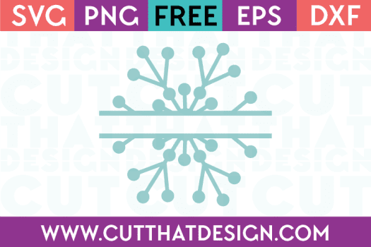 Free SVG Files Split Monogram Snowflake