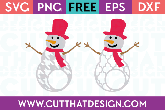 Free SVG Files Snowmen Monogram
