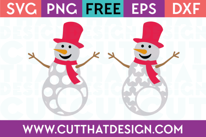 Free SVG Files Patterned Snowman Polka Dot and Star