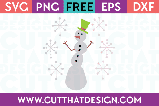 Free SVG Files Snowman and Snowflakes