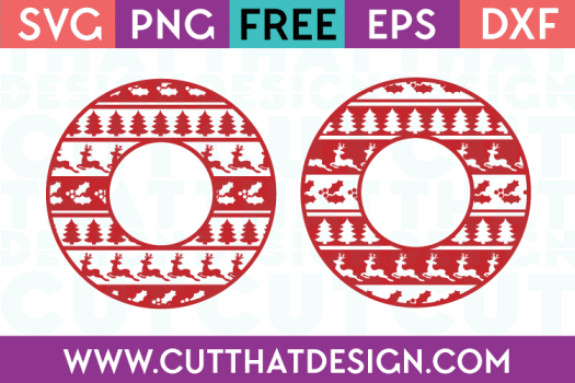 Free SVG Christmas Ugly Sweater Circle Frame