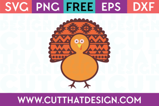 Free SVG Cutting File Turkey Design