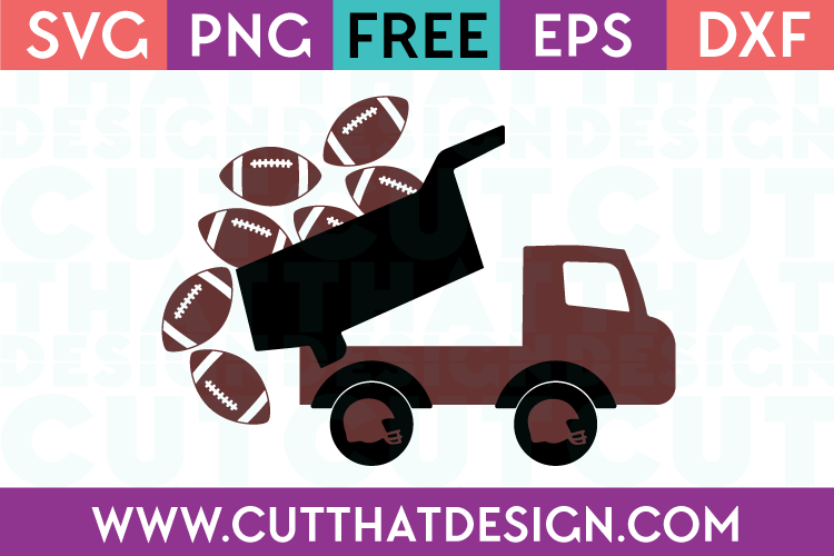 Truck with footballs free svg