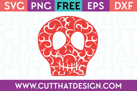 Free SVG Files Flourish Skull Design