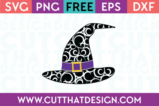 Free SVG Files Flourish Witch Hat Design