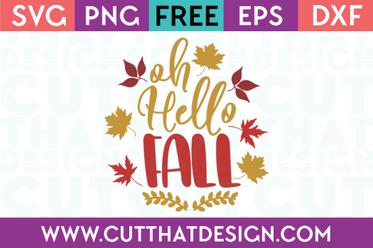 Hello Fall Free SVG