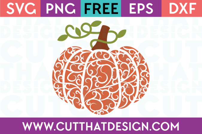 Free Flourish Pumpkin SVG Cutting File