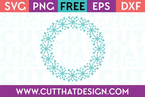 Free SVG Files Snowflake Circle Monogram Frame Design 2