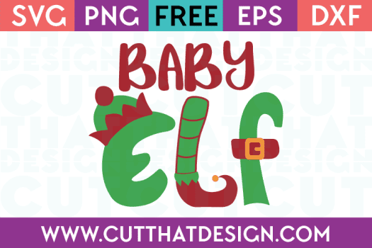 Free SVG Files Christmas Baby Elf