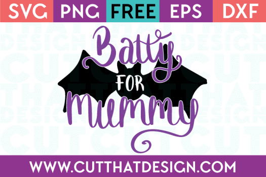 Free SVG Files Halloween Batty for Mummy