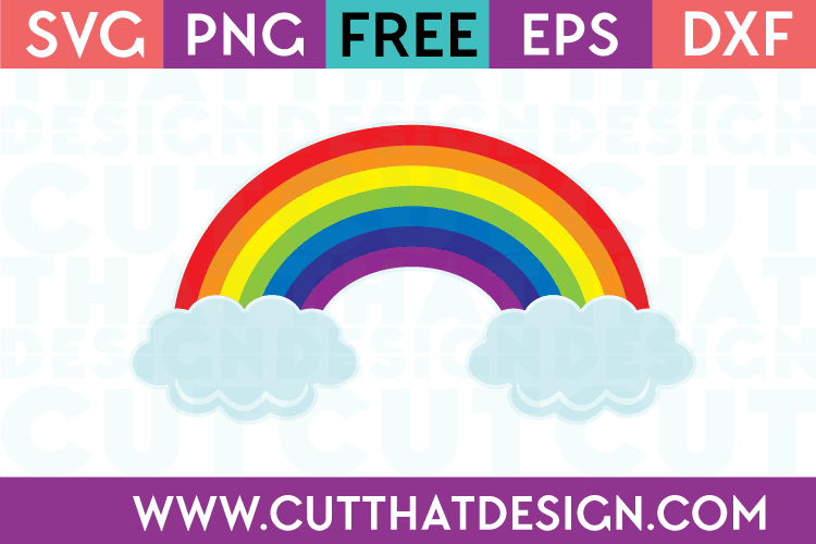 Free SVG Files Rainbow with Clouds