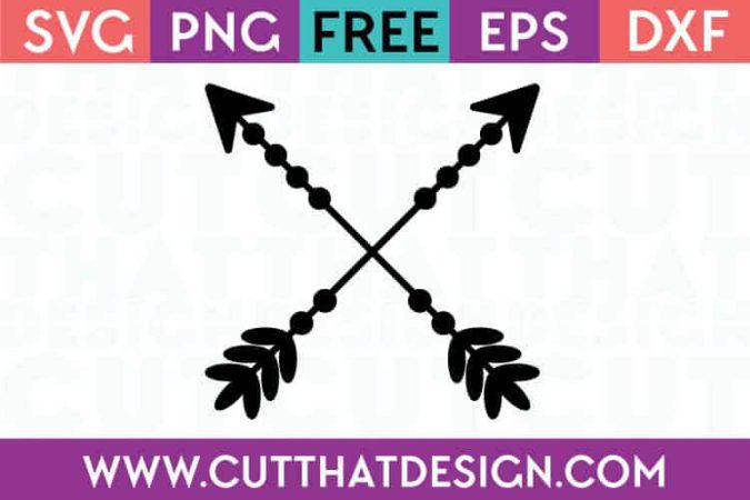 Free Cut Files Crossing Arrows Design