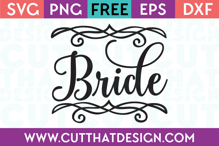 Free SVG Files Wedding Bride
