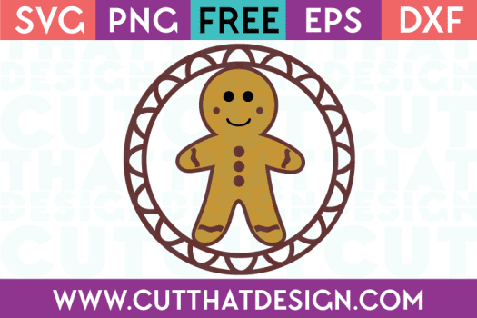 Free SVG Files Christmas Gingerbread Man Gift Tag