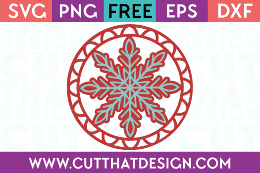 Free Cutting Files Christmas Snowflake Gift Tag