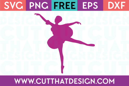 Free Ballerina Silhouette SVG Design 2