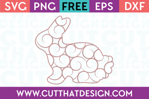 Easter SVG Free Flourish Bunny