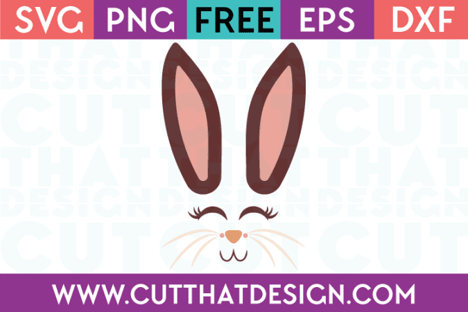 Free Cut File Bunny Face SVG Design
