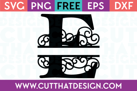 Free SVG Cut Files Alphabet Letter E