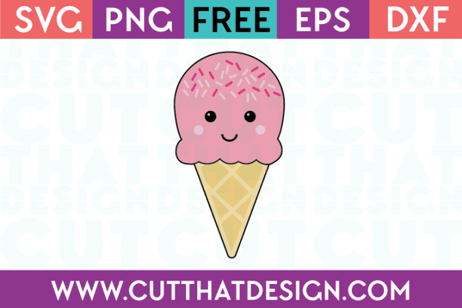 SVG Cut Files Happy Ice Cream