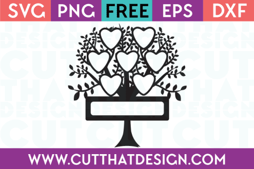 Free SVG Family Tree – 7 Names and Surname