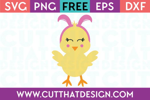 Easter SVG Free Chick with Bunny Ears