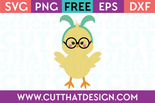 Free Easter Chick with Glasses SVG