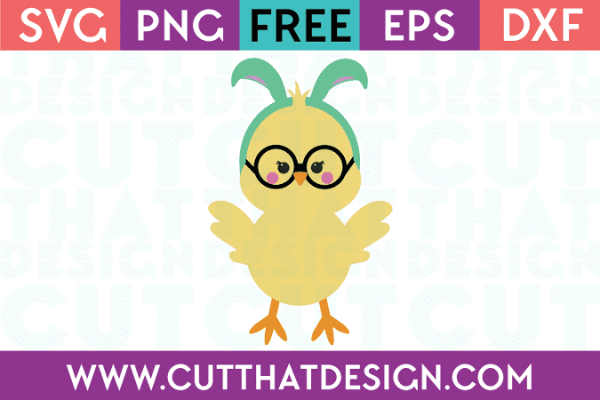 Free Easter Chick with Glasses SVG
