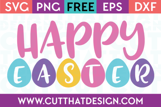 Free SVG Files Happy Easter Phrase