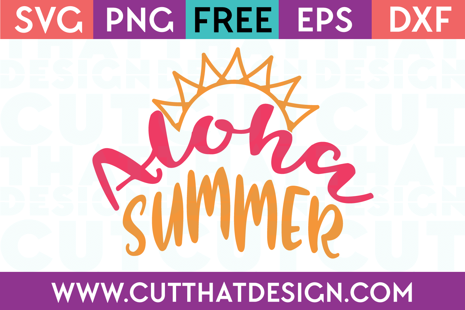 Free SVG Cutting Files Summer Time