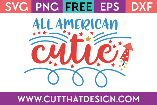 Free Cut File All American Cutie