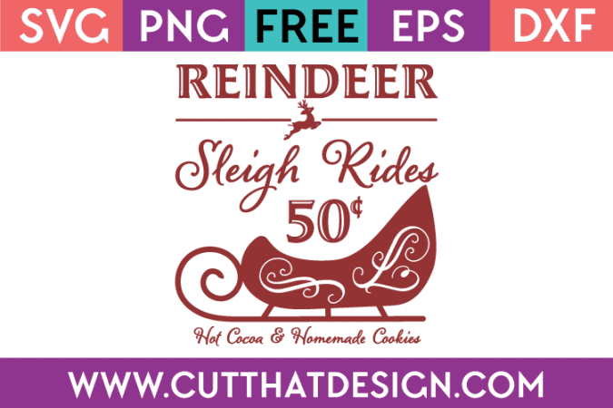 Free SVG Files Reindeer Sleigh