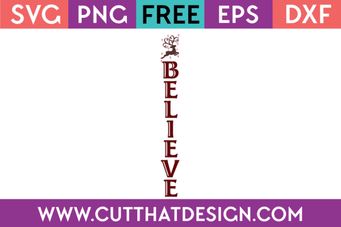 Free SVG Believe Porch Sign