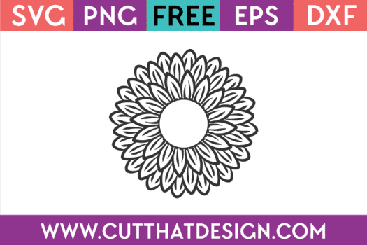 Sunflower Monogram Design 2 SVG
