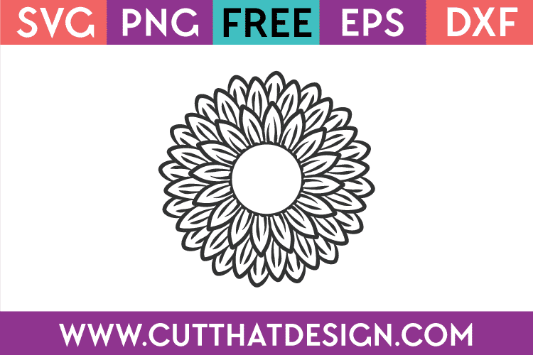 Free SVG Files | Free SVG Sunflower Monogram Design 2 Cut ...