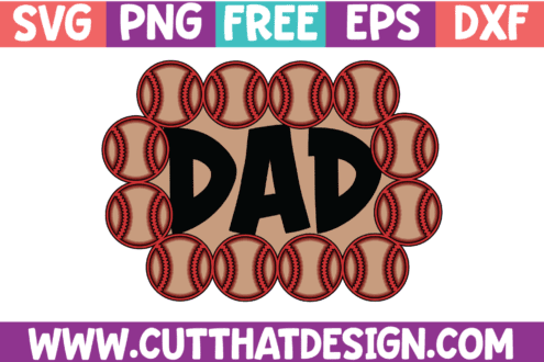 Dad Baseball SVG Designs