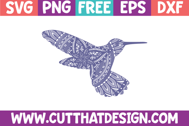 Free Hummingbird Mandala Zentangle SVG