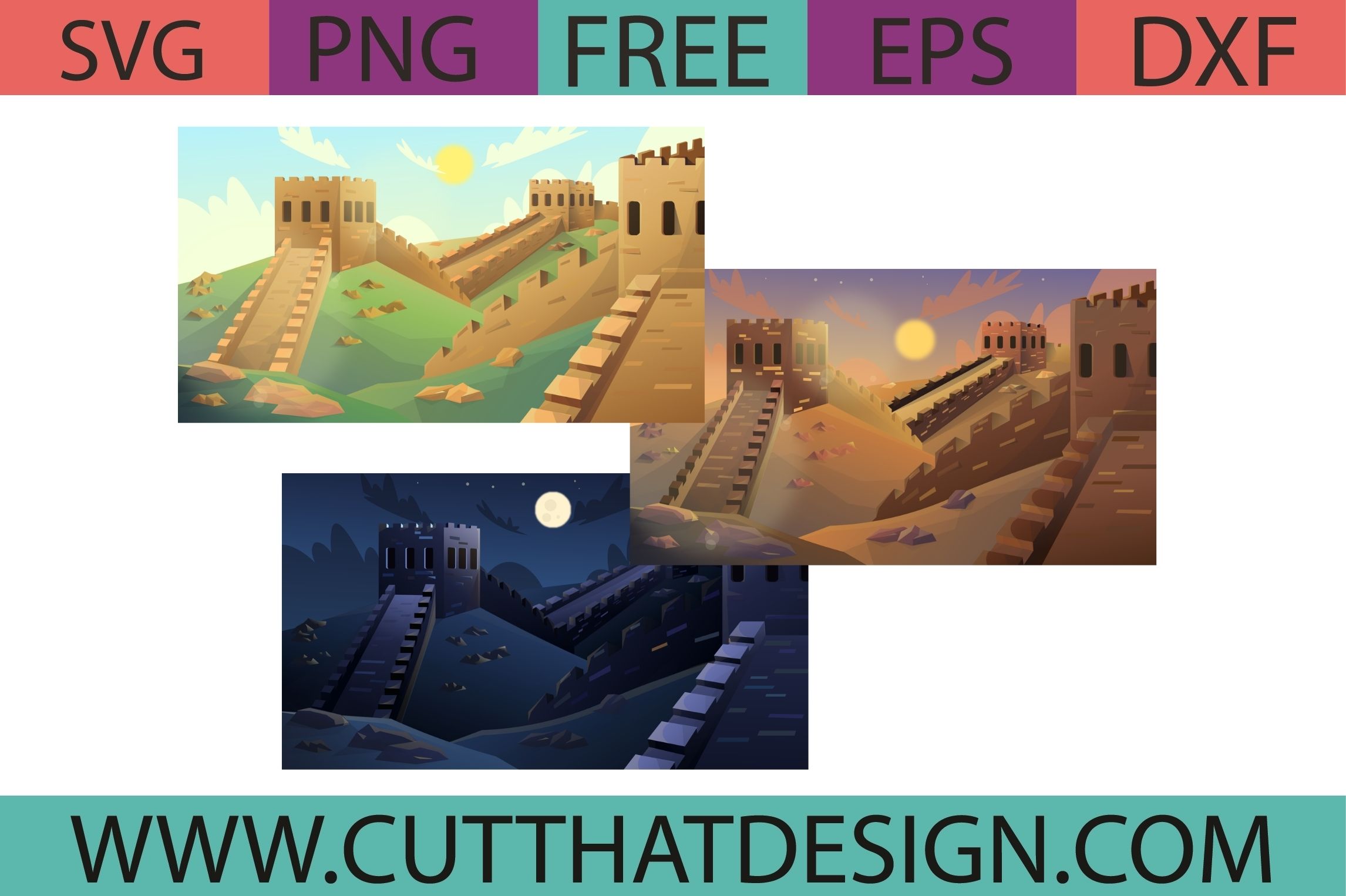 Free Great Wall of China SVG