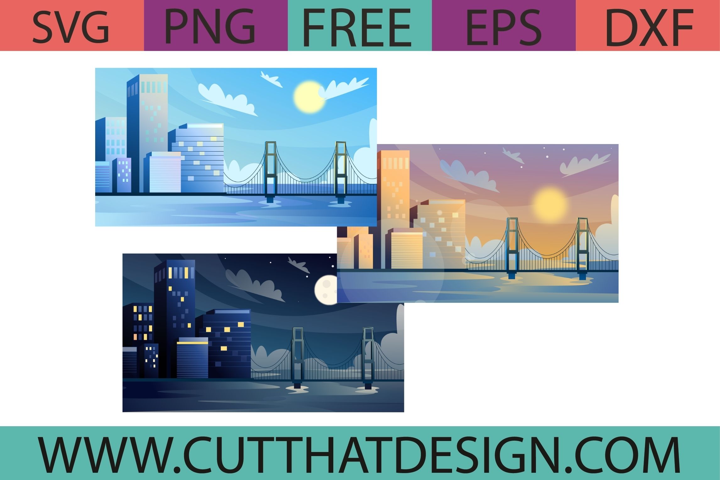 Free City Illustration SVG