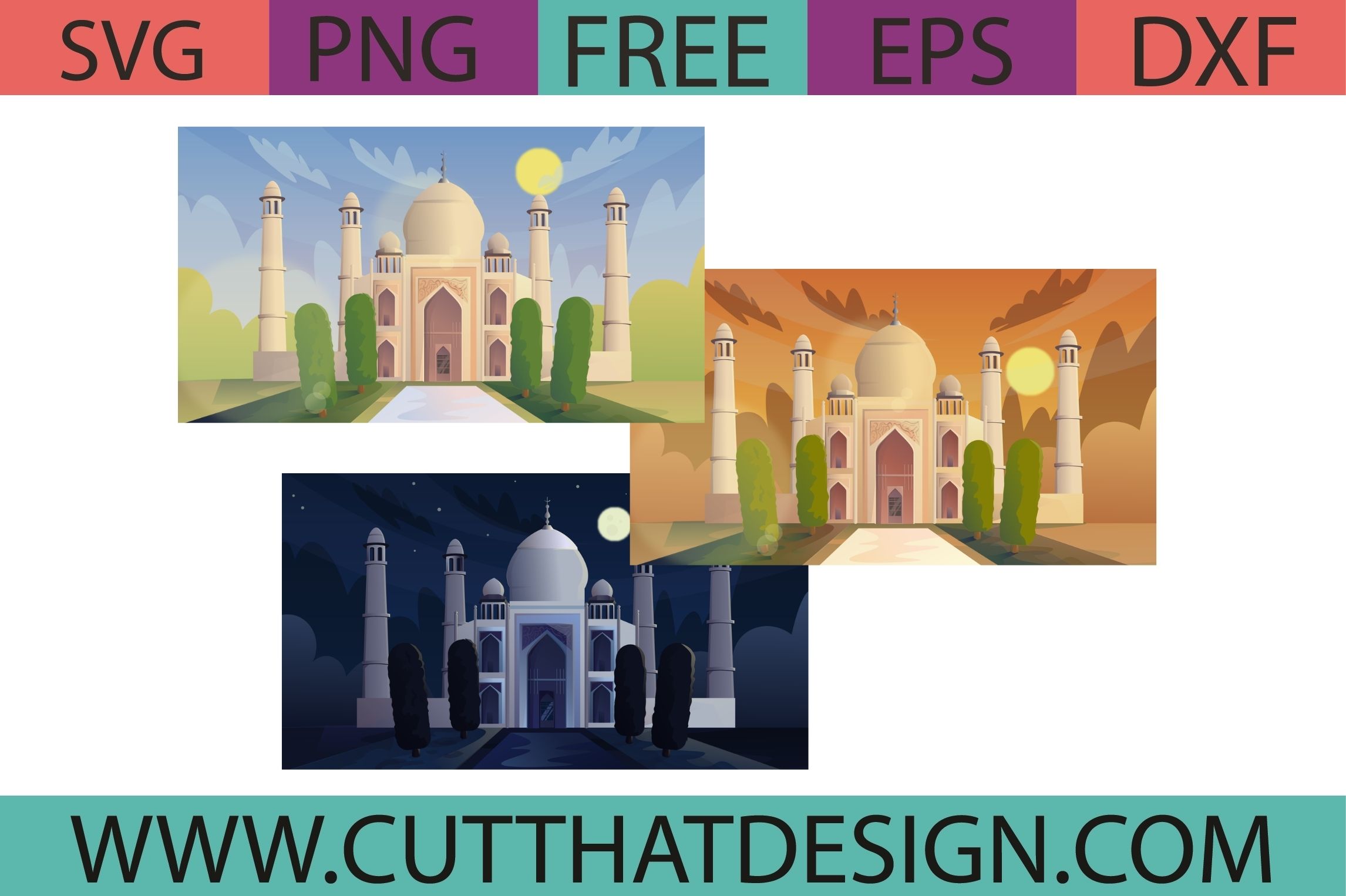 Free India Taj Mahal SVG