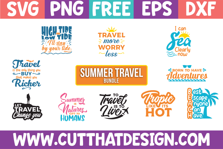 Free Summer Travel SVG Bundle