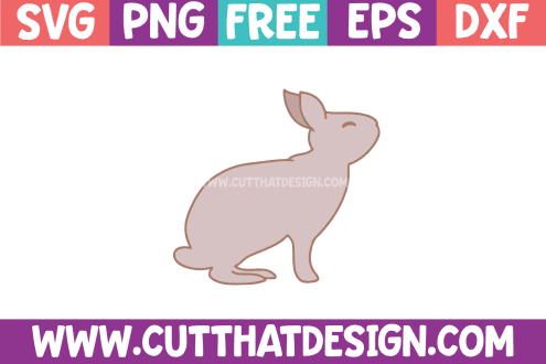 Free Easter Bunny SVG Layered Silhouette