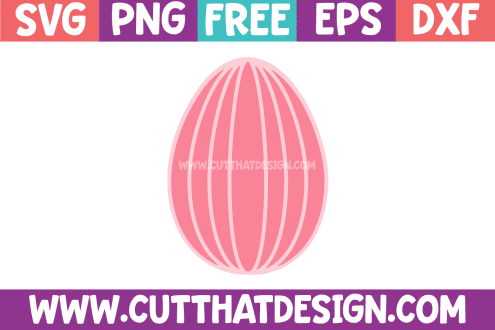 Free Easter Egg Stripes SVG Cut File