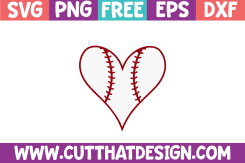 Baseball Stitches Heart Design