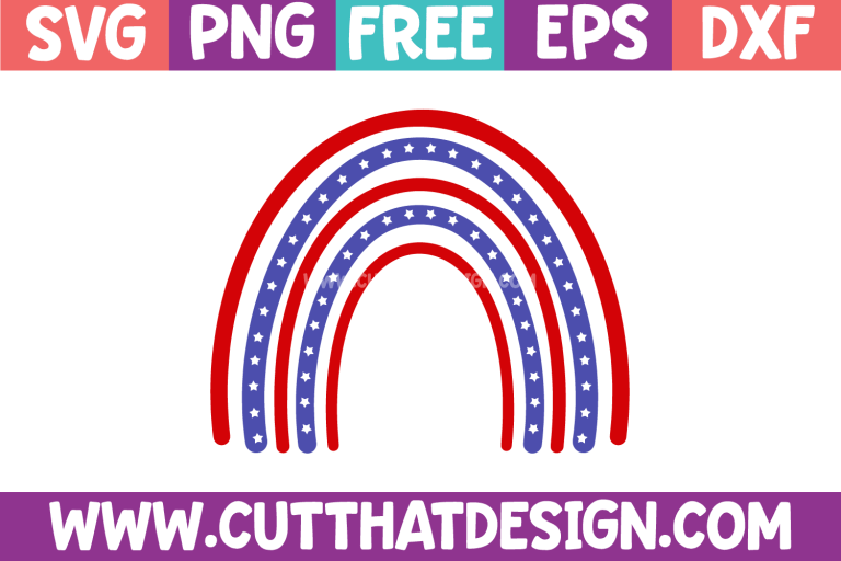 Free Patriotic Rainbow SVG