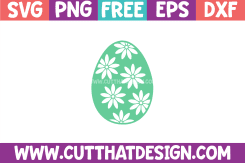 Free Easter Egg SVG Flower Pattern