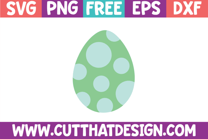 Free Easter Egg Cut File Spotted Design