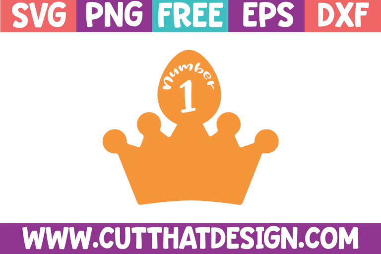 Free Number 1 Crown SVG