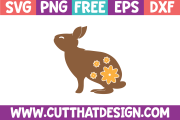 Free Easter Bunny Flower SVG