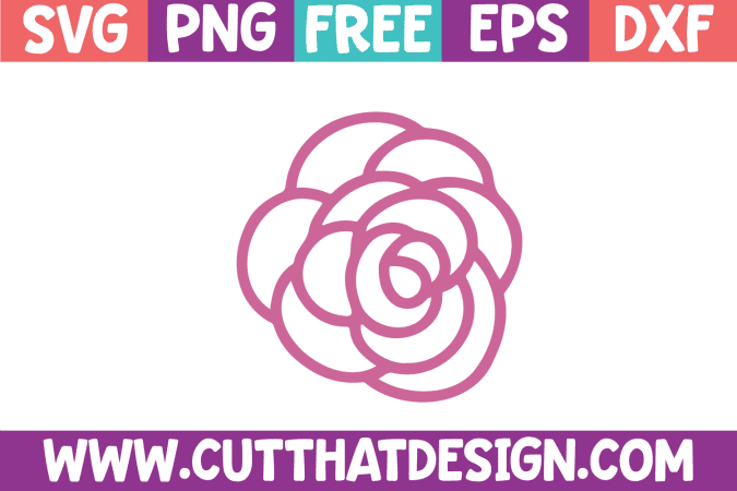 Free Rose SVG Outline Design